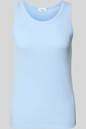 QS by s.Oliver Slim Fit Tank Top aus Baumwoll-Elasthan-Mix in , Größe 34