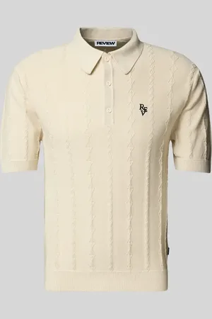 Review Regular Fit Poloshirt mit Label-Stitching in , Größe L