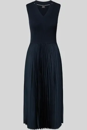 HUGO BOSS Midikleid mit Plisseefalten Modell 