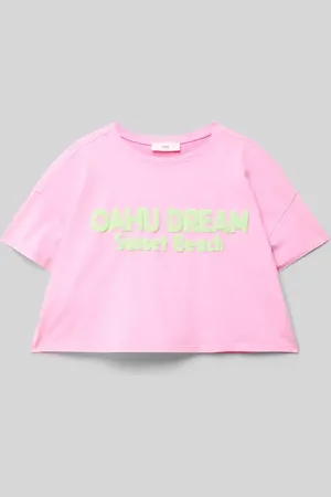 MANGO T-Shirt mit geripptem Rundhalsausschnitt in , Größe 128