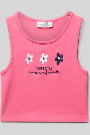 happy girls Tanktop mit Motiv-Stitchings in , Größe 104