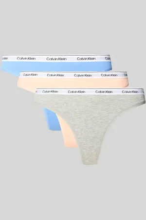 Calvin Klein String mit elastischem Logo-Bund im 3er-Pack in , Größe L