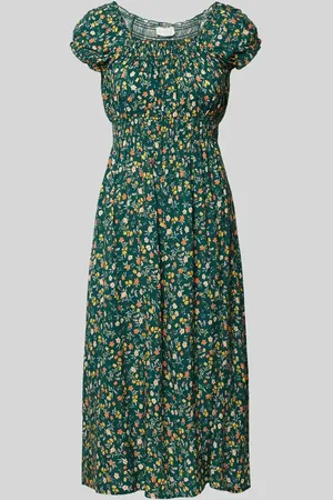 Apricot Midikleid mit Smok-Details in , Größe L