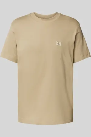Calvin Klein T-Shirt mit Label-Stitching und Rundhalsausschnitt in , Größe L
