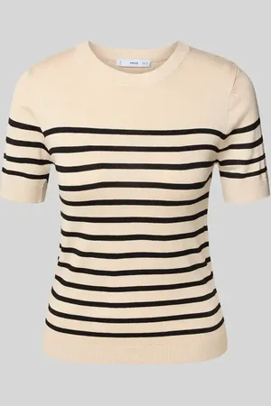 MANGO Strickshirt mit gerippten Abschlüssen in , Größe L