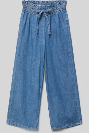 QS by s.Oliver Regular Fit Wide Leg Jeans mit elastischem Bund in , Größe 104