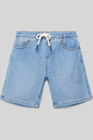 MANGO Regular Fit Jeansshorts mit Tunnelzug in , Größe 116