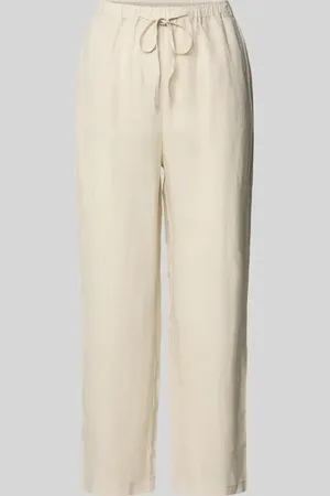 MANGO Caprihose aus Leinen mit elastischem Bund Modell 