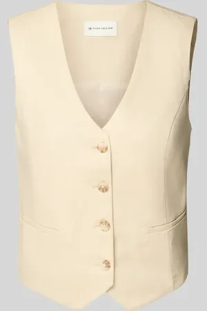 TOM TAILOR Slim Fit Anzugweste aus Twill in , Größe 34
