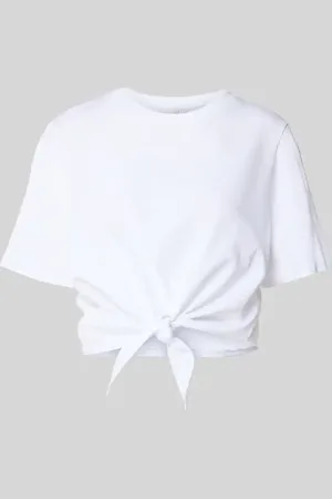 Rich & Royal Cropped T-Shirt mit Knotendetail in , Größe L