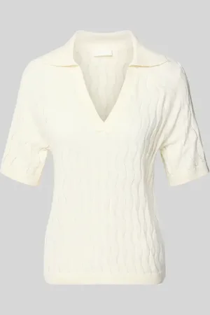 Lena Gercke Strickshirt mit Umlegekragen und V-Ausschnitt in , Größe 34