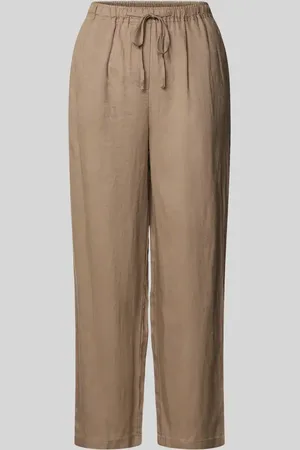 MANGO Caprihose aus Leinen mit elastischem Bund Modell 