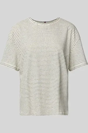 Tommy Hilfiger Relaxed Fit T-Shirt aus Leinen-Baumwoll-Mix in , Größe L