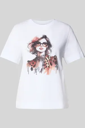 Rich & Royal T-Shirt mit Motiv-Print und Rundhalsausschnitt in , Größe L