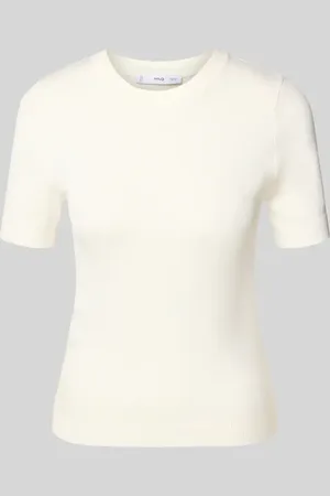 MANGO Strickshirt mit gerippten Abschlüssen in , Größe L
