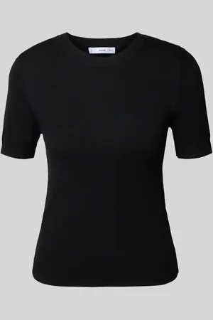 MANGO Strickshirt mit gerippten Abschlüssen in , Größe L