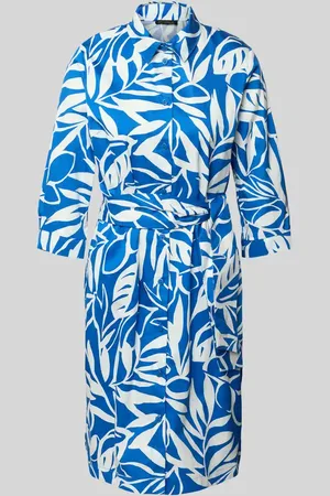Betty Barclay Knielanges Hemdblusenkleid mit Bindegürtel in , Größe 36