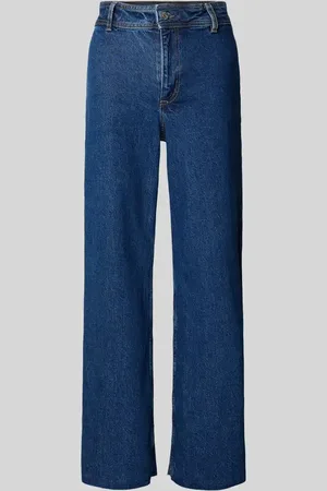 MANGO Jeans mit weitem Bein und Fransen Modell 