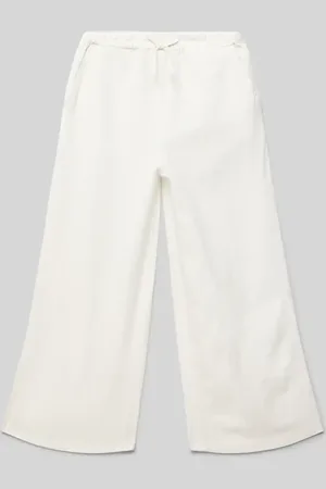 MANGO Wide Leg Stoffhose mit elastischem Bund in , Größe 128
