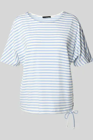 Oui T-Shirt mit Tunnelzug am Saum in , Größe 34