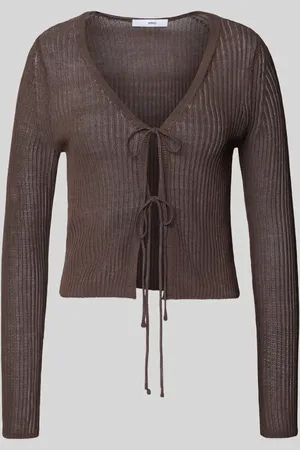 MANGO Strickjacke mit Vorderseite zum Binden Modell 