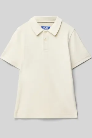 JACK & JONES Regular Fit Poloshirt mit kurzer Knopfleiste in , Größe 140
