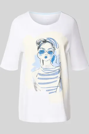 Oui T-Shirt mit Motiv-Print in , Größe 34