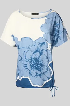 Oui T-Shirt mit Tunnelzug am Saum in , Größe 34