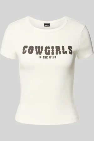Gina Tricot T-Shirt mit Statement-Print in , Größe L