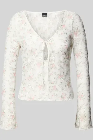 Gina Tricot Longsleeve mit Schlüsselloch-Ausschnitt in , Größe L