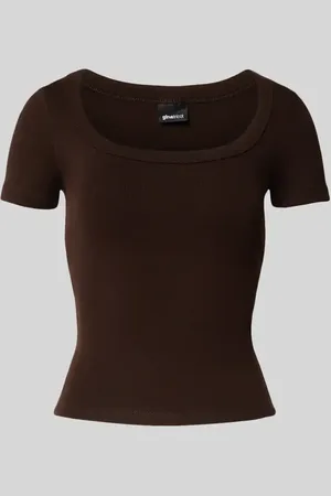 Gina Tricot T-Shirt in Ripp-Optik in , Größe L