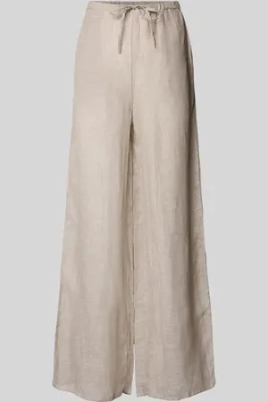 Christian Berg Wide Leg Leinenhose mit Eingrifftaschen in , Größe 34