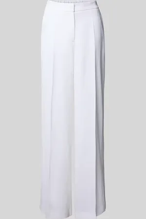 Luisa Cerano Straight Leg Leinenhose mit Bügelfalten in , Größe 34