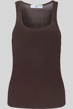 MANGO Stricktop in semitransparentem Design Modell 