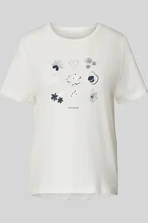 TOM TAILOR Regular Fit T-Shirt aus reiner Baumwolle in , Größe L