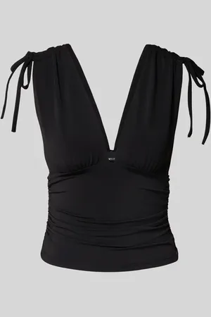 Gina Tricot Top mit V-Ausschnitt und Schnürung in , Größe L