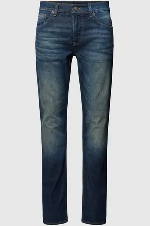 HUGO BOSS Slim Fit Jeans mit Label-Detail Modell 