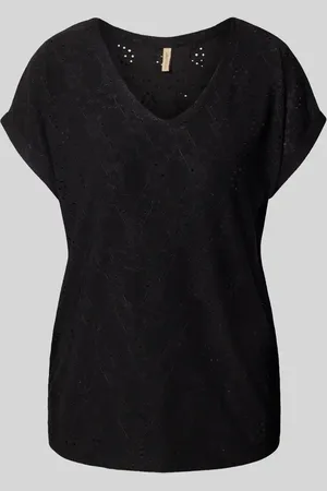 soyaconcept T-Shirt mit Lochstickerei Modell 