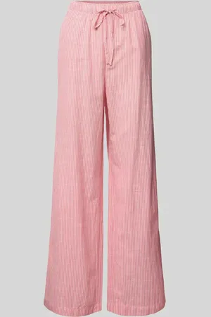 Pieces® Wide Leg Hose aus Baumwoll-Leinen-Mix Modell 