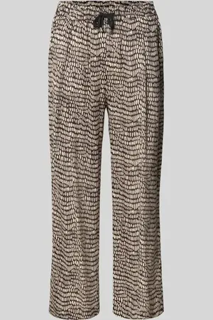 Opus Regular Fit Bundfaltenhose mit verkürztem Schnitt in , Größe 34