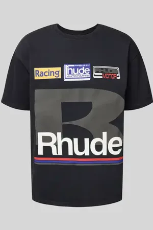 Rhude T-Shirt mit Label-Print in , Größe L
