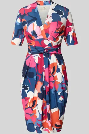 Vera Mont Knielanges Cocktailkleid in Wickel-Optik in , Größe 36