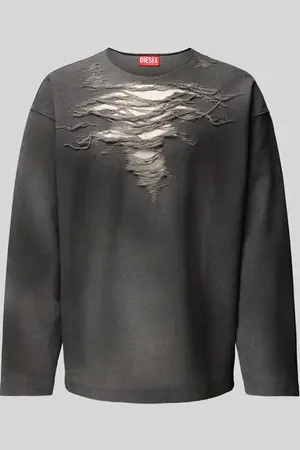 Diesel Longsleeve mit Used-Look in , Größe L