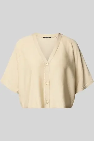 Comma, Cropped Strickjacke mit Knopfleiste in , Größe L