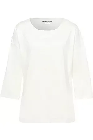 Green Cotton Rundhals-Shirt Gurli