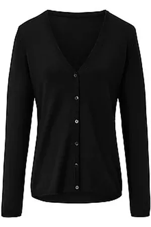 include Strickjacke tiefem V-Ausschnitt
