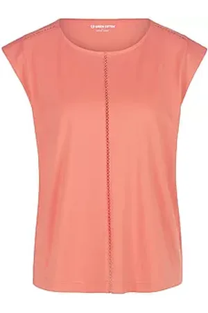 Green Cotton Rundhals-Shirt Anne Sofie