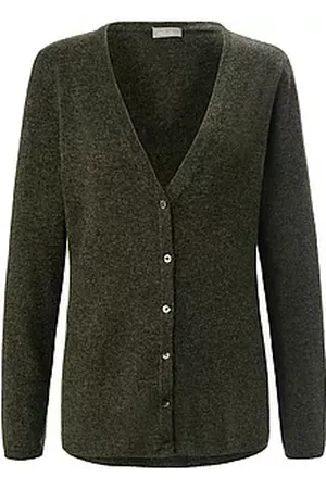 include Strickjacke tiefem V-Ausschnitt