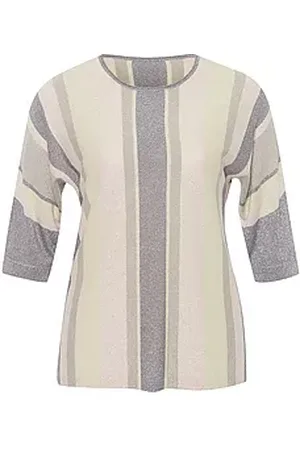 Anna Aura Rundhals-Pullover 3/4-Kimo­noarm