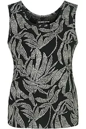 Green Cotton Rundhals-Shirt Wilma